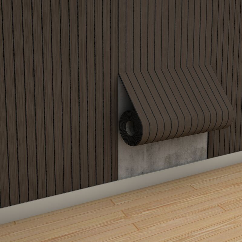 Αδιάβροχα ελαστικά IXPE PVC Wood Grain Soft Grille slat Panels For School Decor