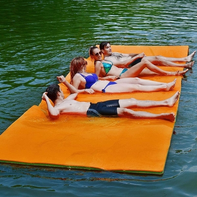 Προσαρμοσμένο λογότυπο αφρό Swim Mat Κλειστό Κελί Xpe αφρό πλωτό Oasis λίμνη Pad